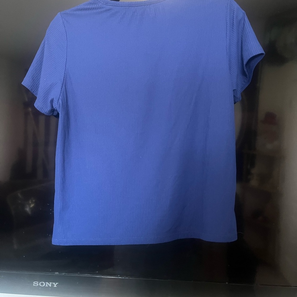 Juicy Couture Royal Blue Tee with Rhinestone Logo - Picture 3 of 3